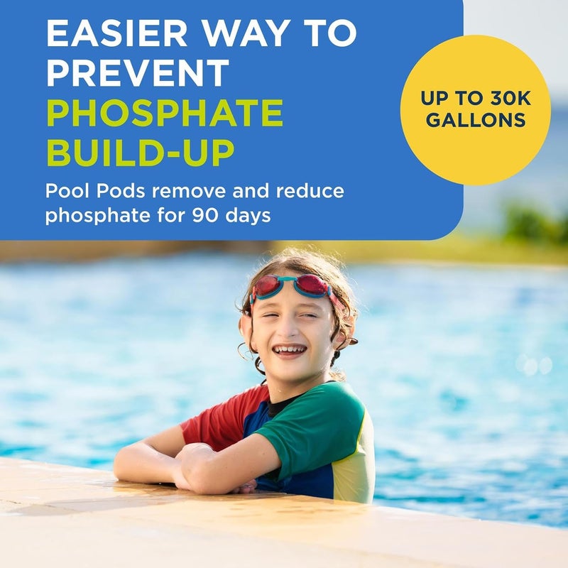 Frog 90-Day Goodbye Phos - Dry Formula Phosphate Remover for Pools up to 30,000 Gallons - Pool Maintenance & Treatment - 3 Pods - Image 2